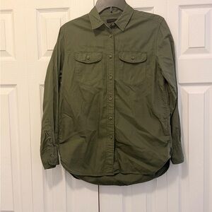 J. Crew Button Down Green Khaki XS Shirt